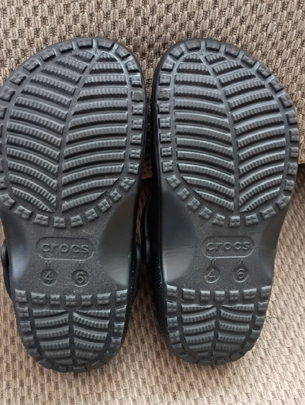 CROCS Womens Or Kids Suede-Look Clog Mules in Black - Picture 4 of 11